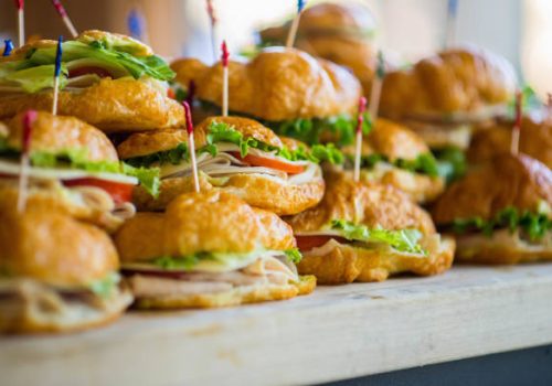 Stacks of croissant sandwich